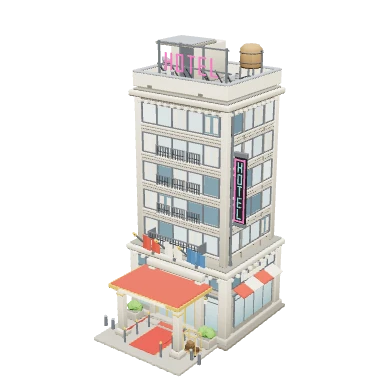 Mô hình 3D Khách sạn — Thành phố