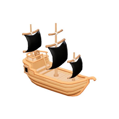Mô hình 3D Tàu hải tặc — Biển