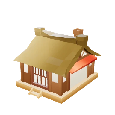 Mô hình 3D Nhà Nhật cổ — Làng Nhật