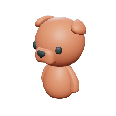 Mô hình 3D Gấu con — Thú cưng